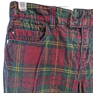 Pilcro and the Letterpress Hyphen plaid fine wale corduroy straight leg size 26